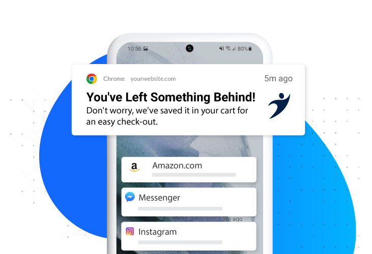 Abandoned cart push notifications Web push notifications limits