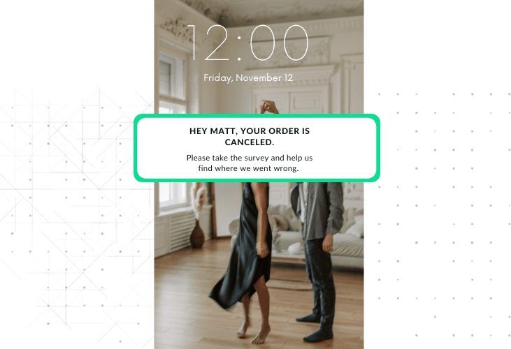 Canceled order push notifications